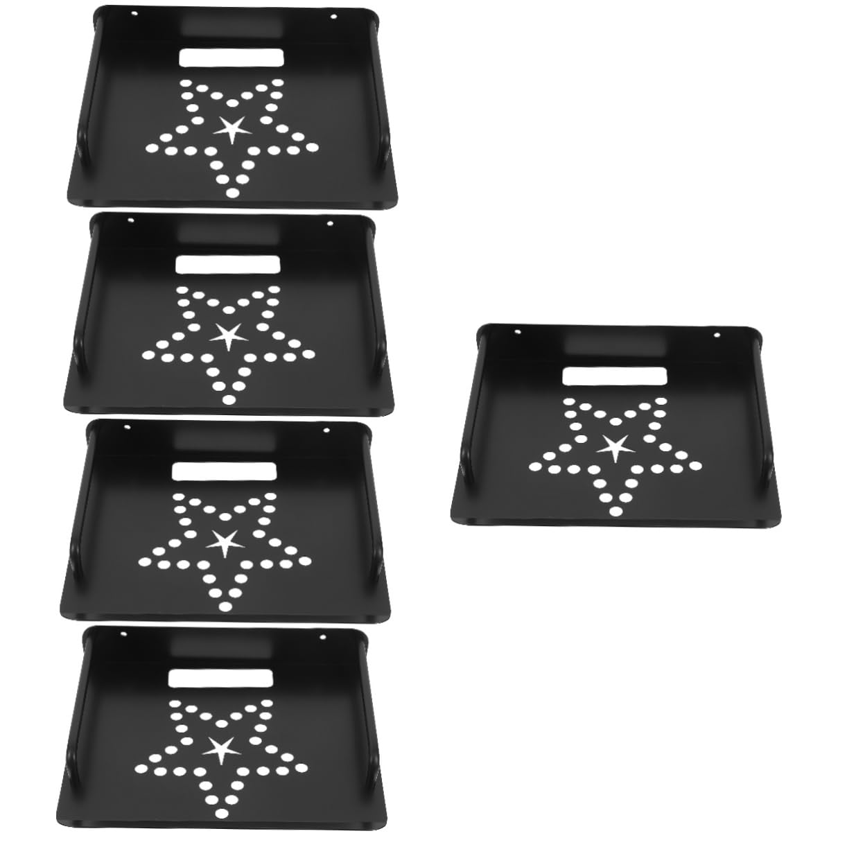 SEWACC 5-Pack Universal Wall Mount Router Bracket & Projector Tray - Heavy Duty Network Equipment Organizer for WiFi Router, Modem, Cable Management - Perfect for Home Office, Gaming Setup & Entertainment Centers