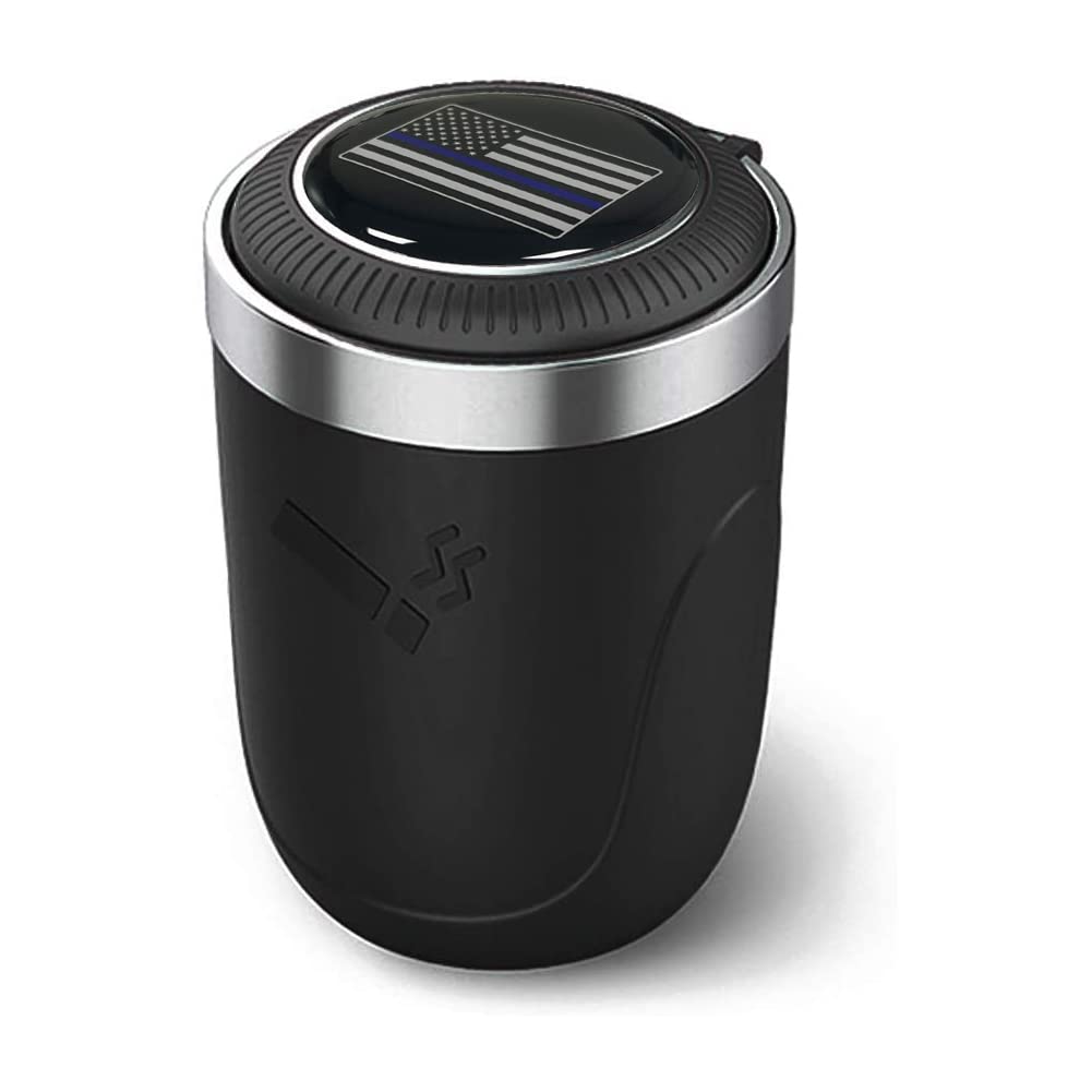 Premium American Flag Car Holder - Portable Mini Car Trash Can with Lid | Vehicle Cup Holder Organizer | Perfect for Road Trips, Commuting & Keeping Your Car Clean