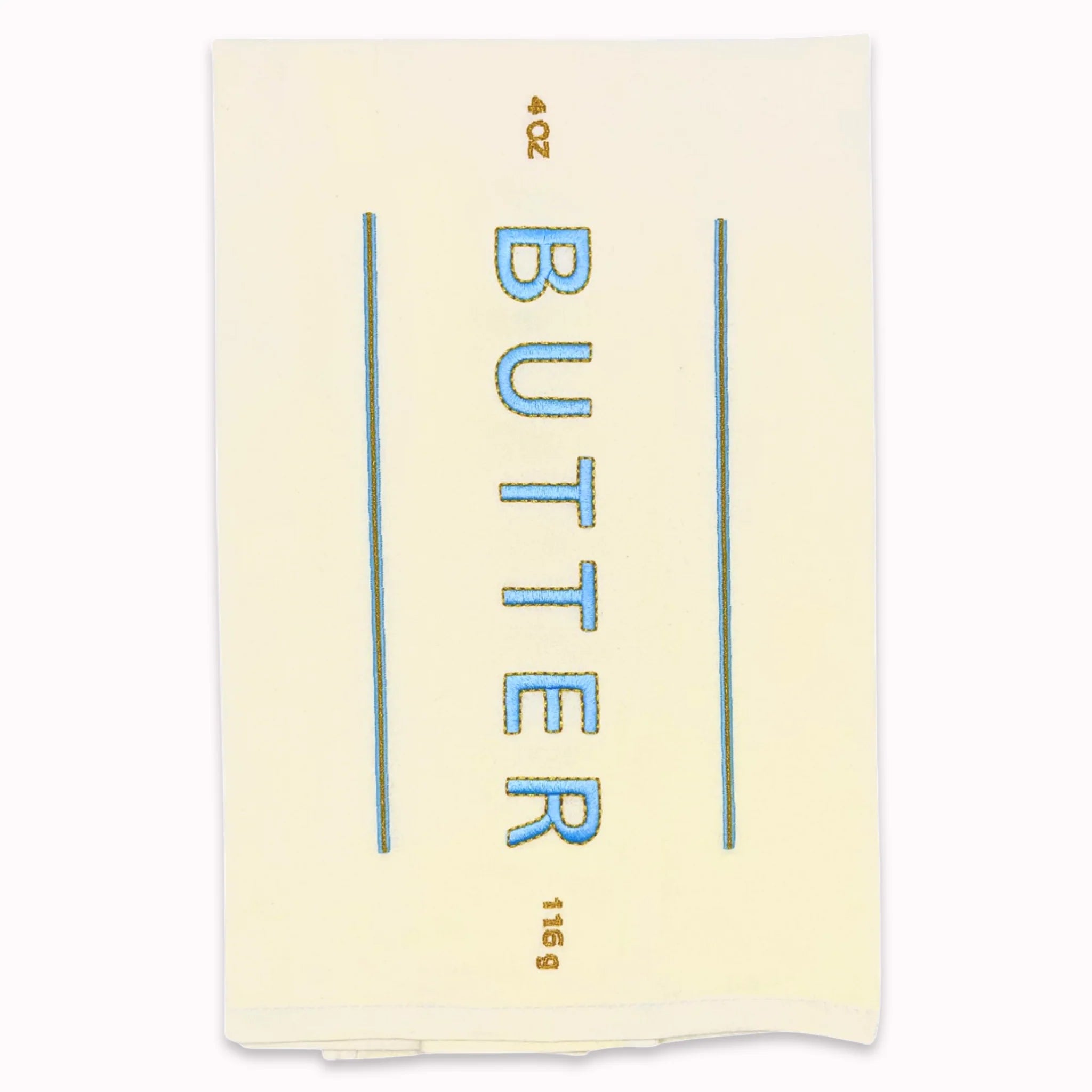 Lynen Butter Me Up Tea Towel - Premium Cotton Kitchen Towel for Drying Dishes, Cleaning & Decor - Perfect for Baking, Cooking & Farmhouse Style Kitchens