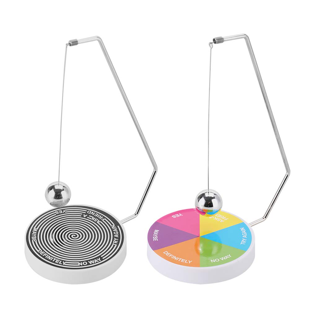 Magnetic Decision Maker Ball - Fun Swing Pendulum for Office Desk, Home Decor & Stress Relief - Perfect Gift for Indecisive Moments (Black & White) - Great for Decision Making, Meditation & Focus Aid