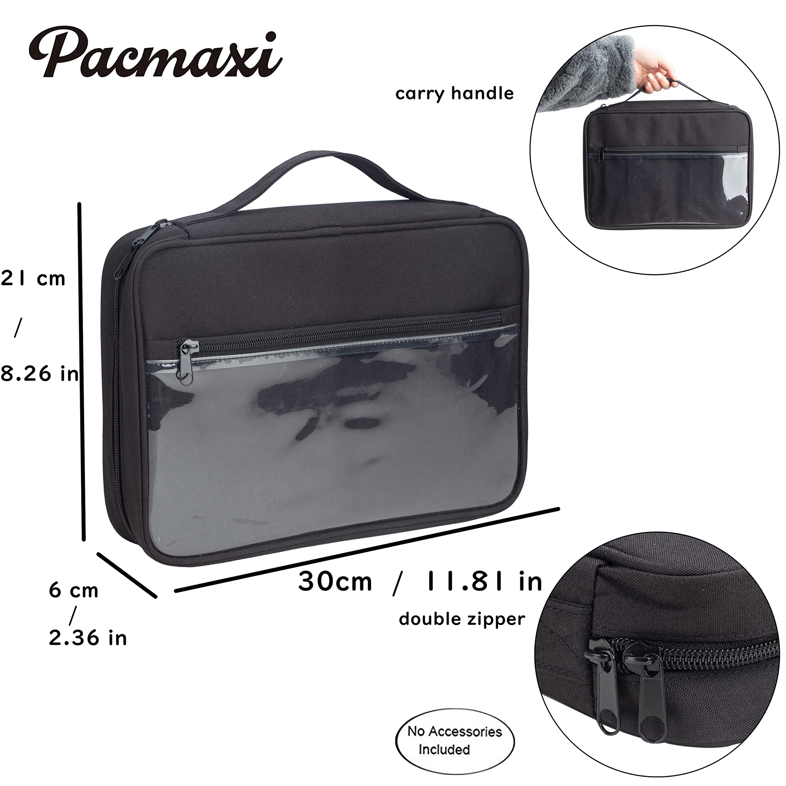 Large Portable Travel Brooch Pin Carrying Case - Enamel Pin & Lapel Pin Storage Organizer with 2 Zipper Pockets & 10 Display Pages (Holds 250 Pins) - Perfect for Collectors, Conventions & Travel (Black)