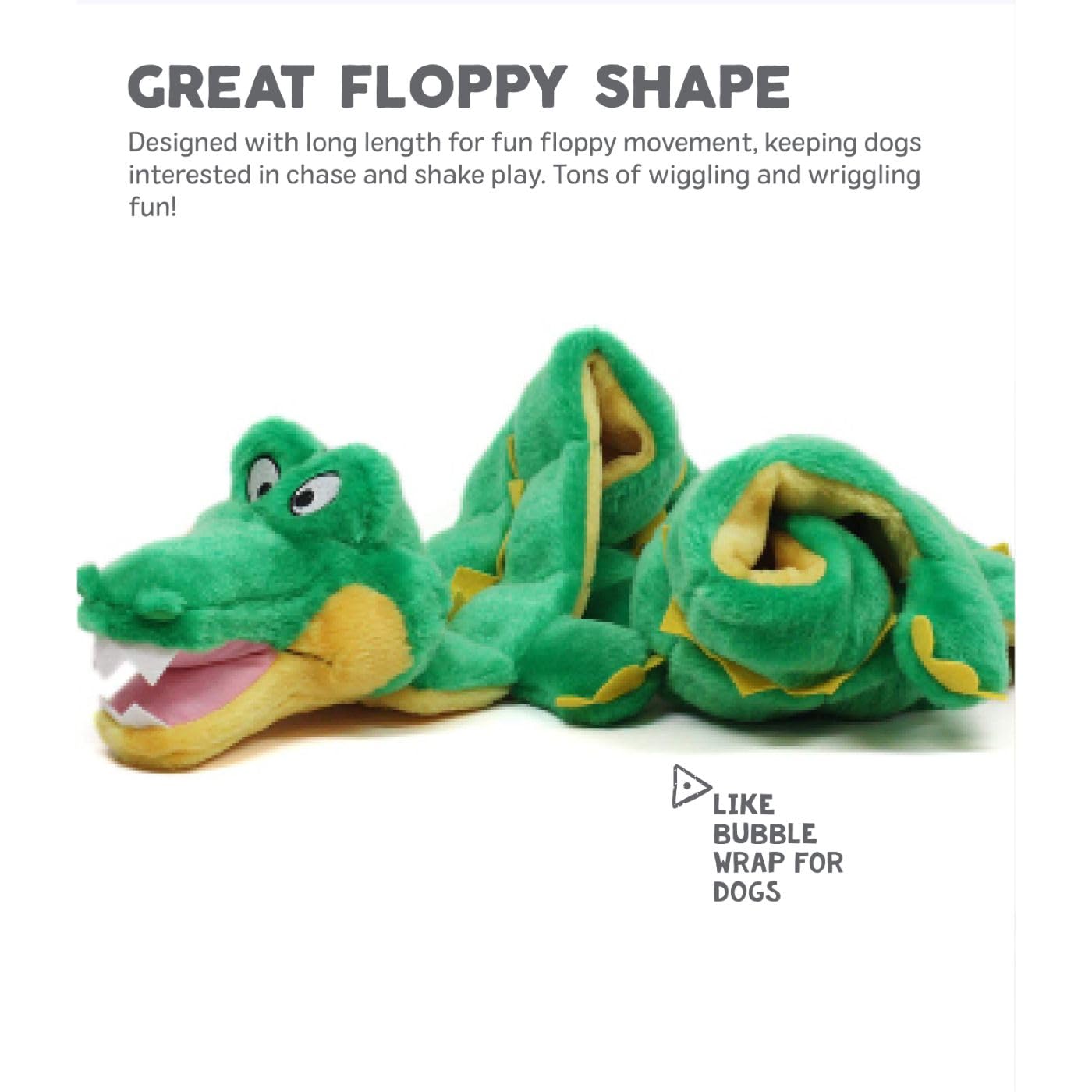 Outward Hound Squeaker Matz Plush Gator Dog Toy for Large Dogs - XL Durable Chew Toy for Aggressive Chewers, Interactive Play & Training | Perfect for Fetch, Tug-of-War & Cuddling