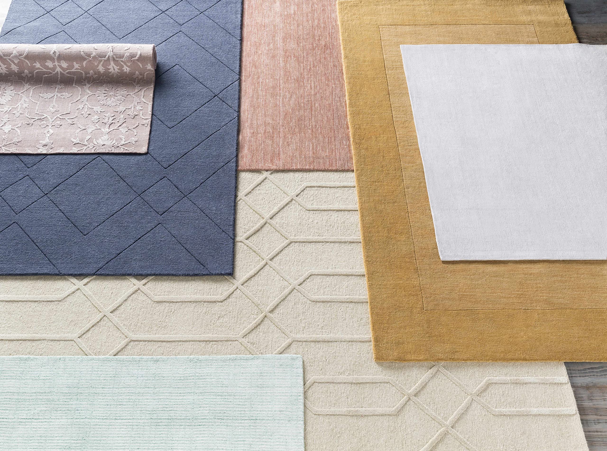 Hauteloom Hampden Wool Area Rug for Living Room & Bedroom - Solid Border Design in Brown - 2' x 3' - Soft & Durable Floor Covering for Home Decor