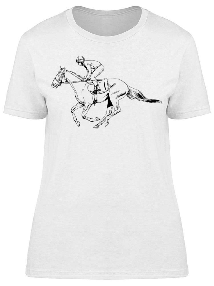 Women's Galloping Horse Rider Graphic Tee - Trendy Casual T-Shirt for Everyday Wear, Outings & Equestrian Enthusiasts