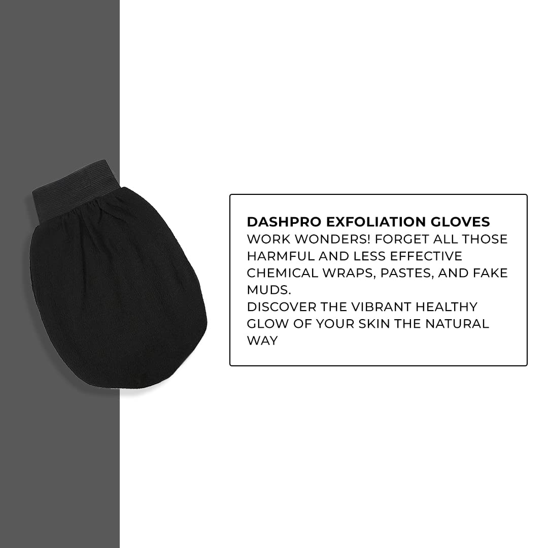 Purvaa Collection Exfoliating Gloves for Dead Skin Removal - Body Scrub, Facial Tan & Massage Mitts - Pack of 1 - Perfect for Shower, Spa & Home Skincare Routine
