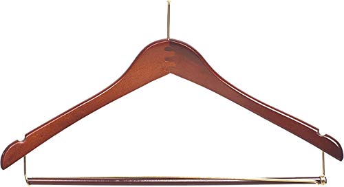 Walnut Finish W/ Locking Bar and Brass Hook