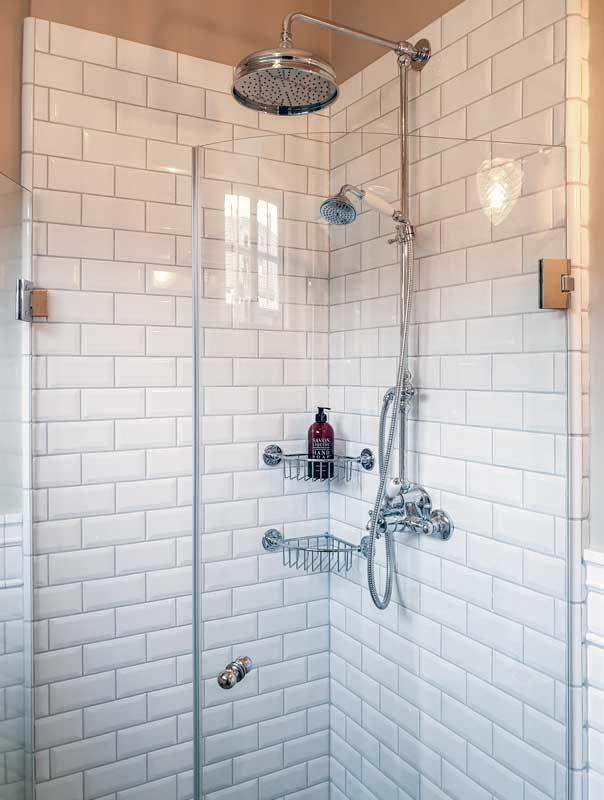 Shower Wall Handle Double Knob Nickel Finish - Bathroom Safety Grab Bar for Elderly & Disabled - Perfect for Showers, Bathtubs, and Wet Areas