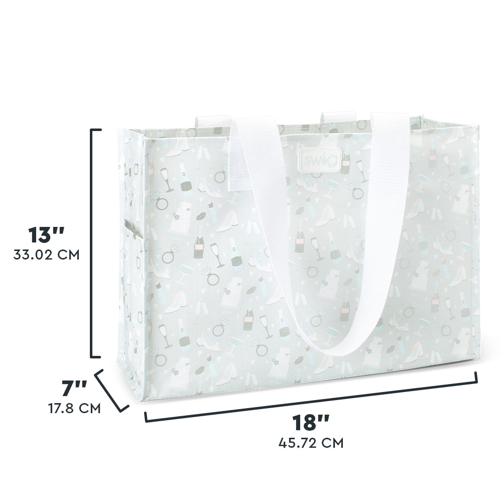 Eco-Friendly Bride to Be Reusable Shopping Tote Bag - Large Size for Wedding Showers, Bachelorette Parties & Bridal Events
