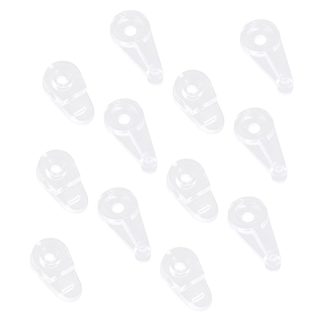 50PCS Glass Mirror Clips - Plastic Furniture Screws & Hangers - Heavy Duty Door Retainer Clips for Glass Shelves, Cabinets, Mirrors - Secure Mounting for Home & Office Use