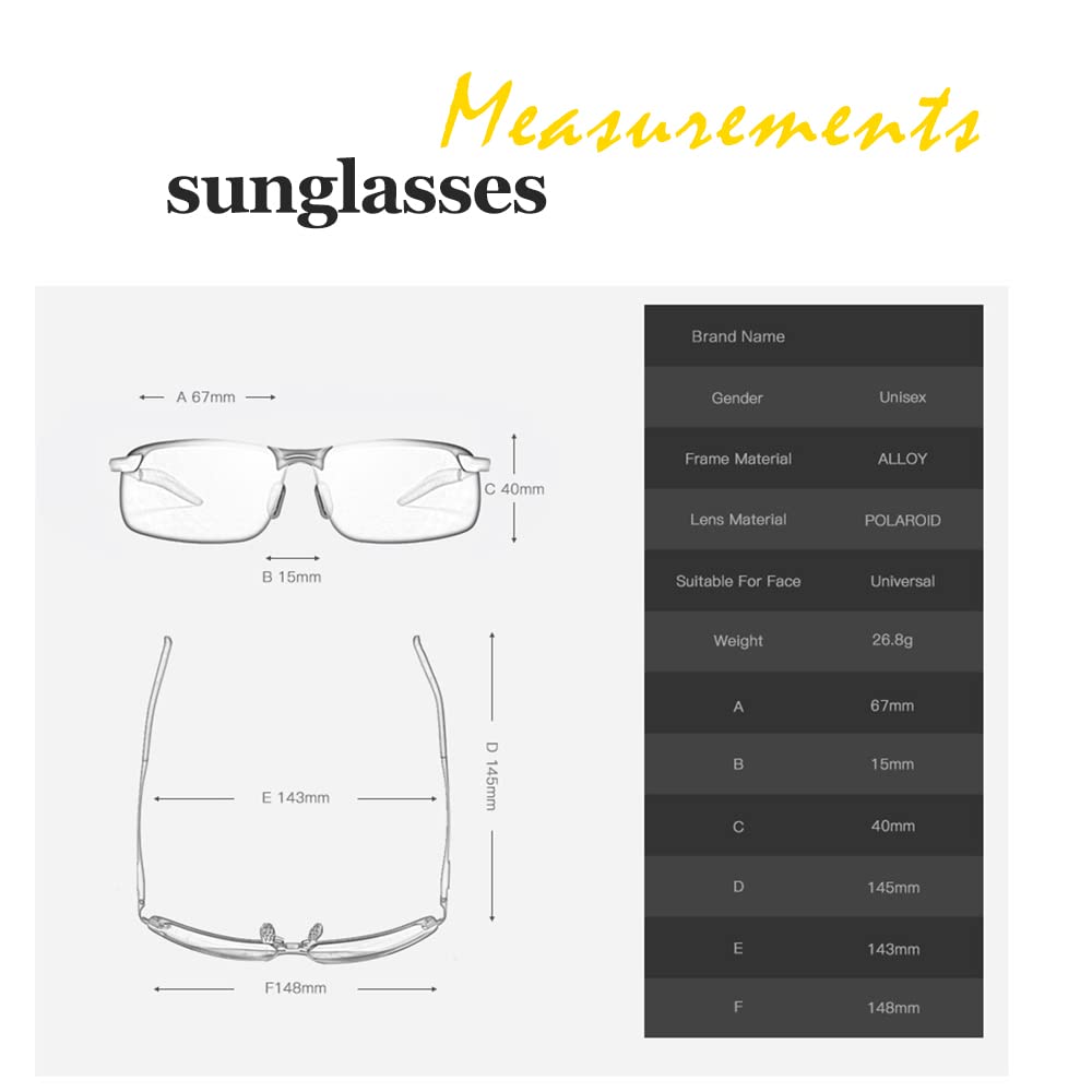 Polarized Night Driving Glasses for Men & Women - Anti Glare Sports Eyewear with Night Vision for Fishing, Running, Cycling & Outdoor Activities - Perfect for Low Light Conditions & Road Safety