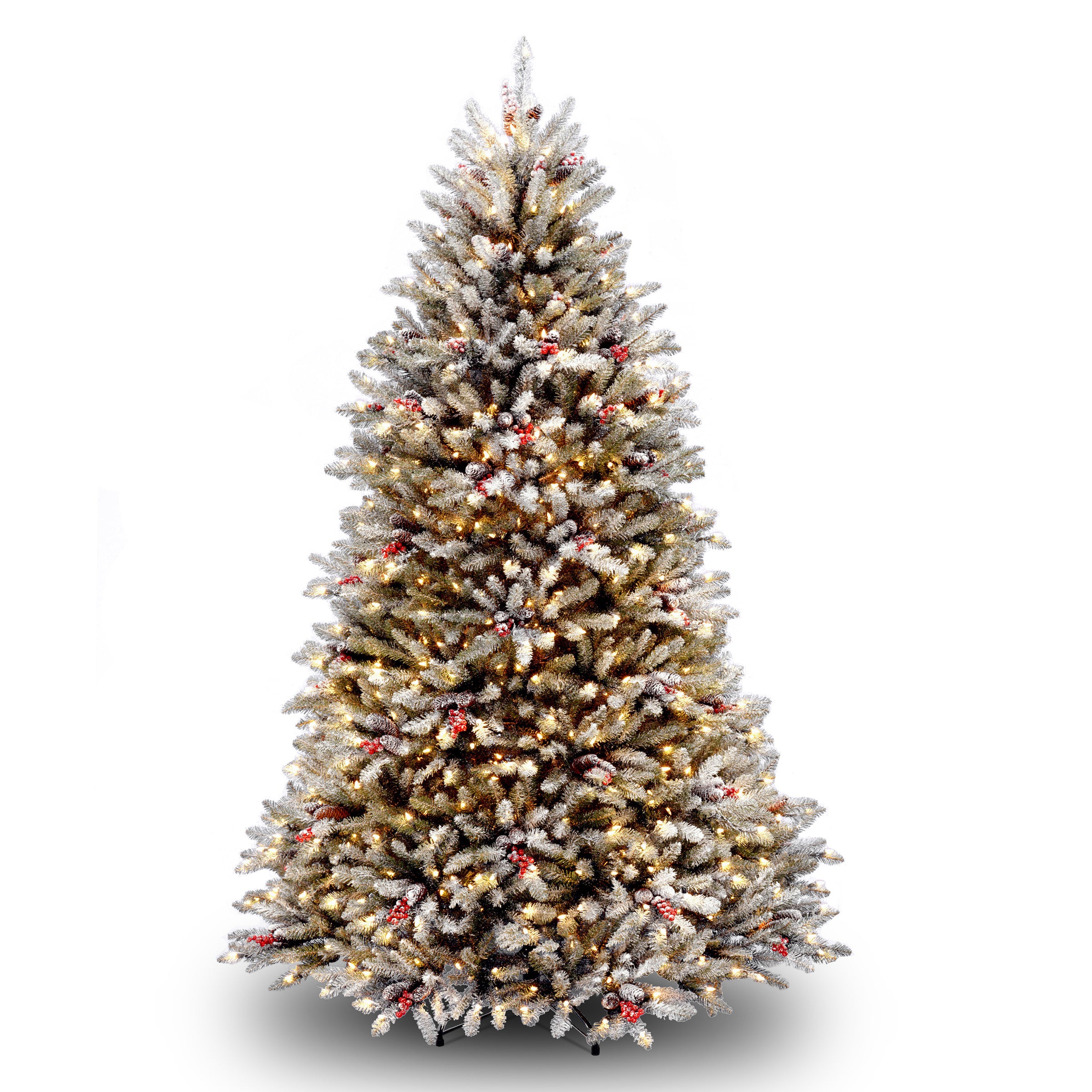 7 ft. Pre-Lit Dunhill Fir Artificial Christmas Tree with 700 Clear LED Lights - Perfect for Living Room, Office, and Holiday Decorations