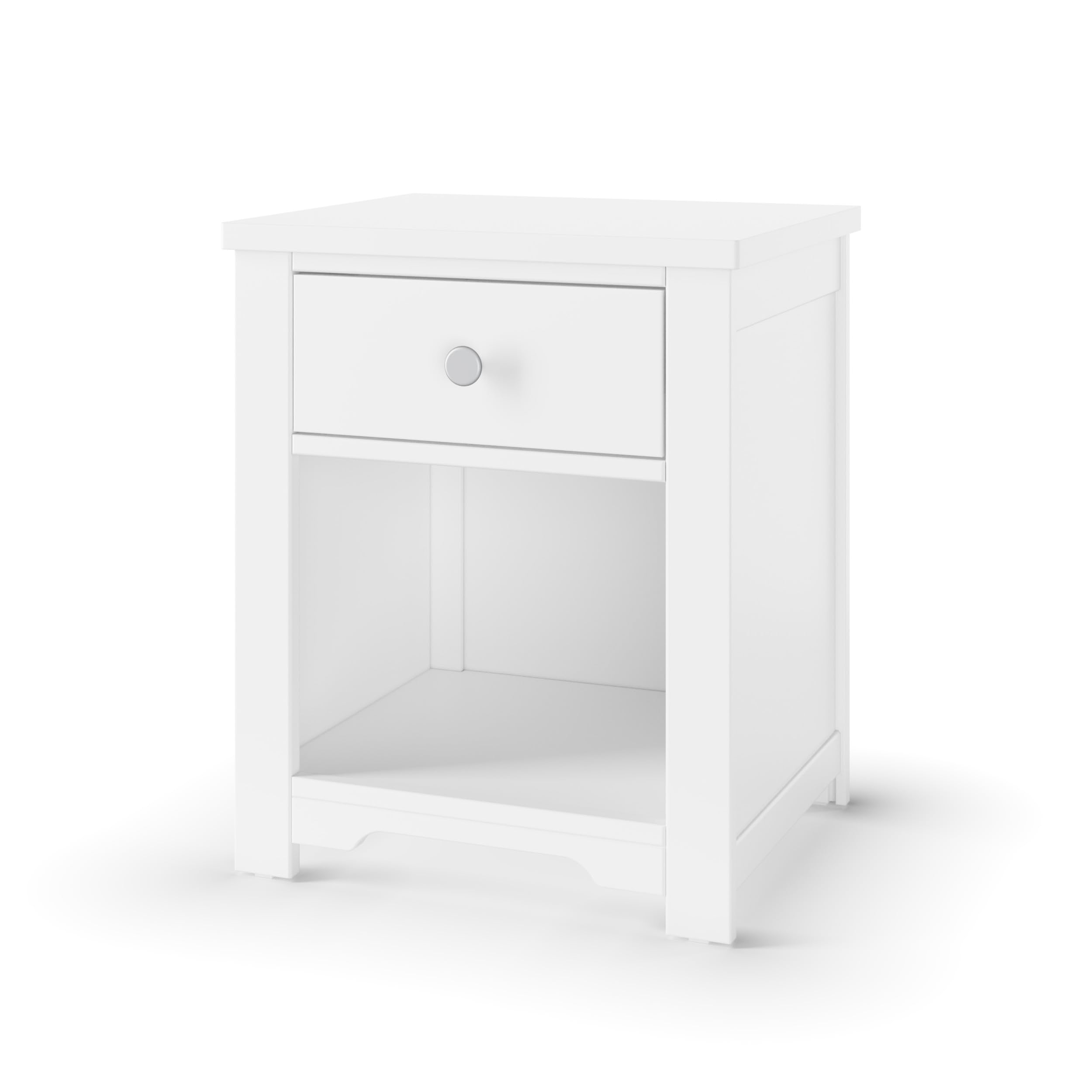 Child Craft Harmony Nightstand - Matte White Finish, Modern Kids Bedroom Furniture, Sturdy & Safe for Toddlers - Perfect for Bedside Storage, Reading Nook, or Nursery Decor