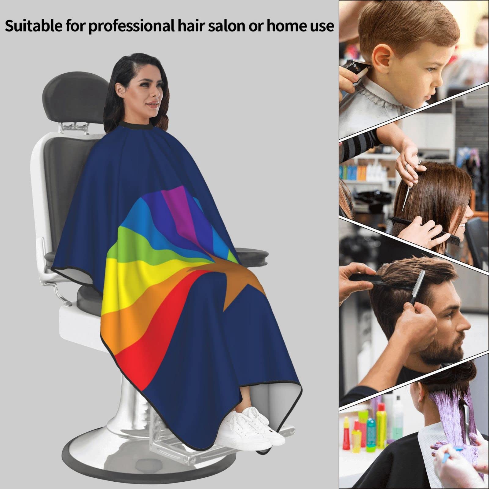 Professional Hair Cutting Barber Cape - Waterproof & Adjustable for Hairdressing & Styling - LGBT Arizona Flag Gay Pride Design - Perfect for Salons, Barbershops & Home Use