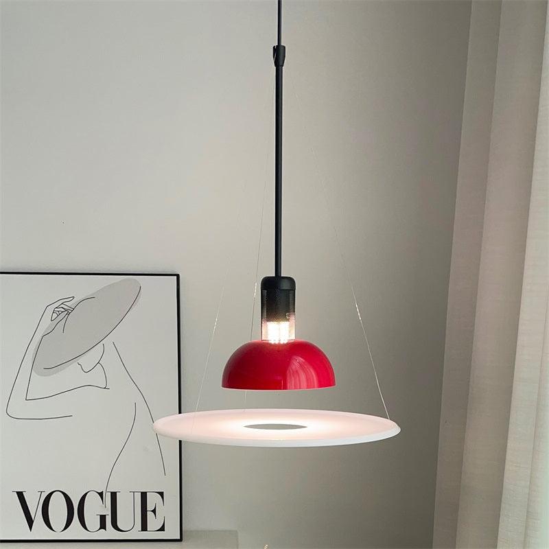 Modern UFO Flying Saucer Pendant Light - Sleek Chrome Finish, Adjustable Hanging LED Ceiling Lamp for Kitchen Island, Dining Room & Bedroom Lighting