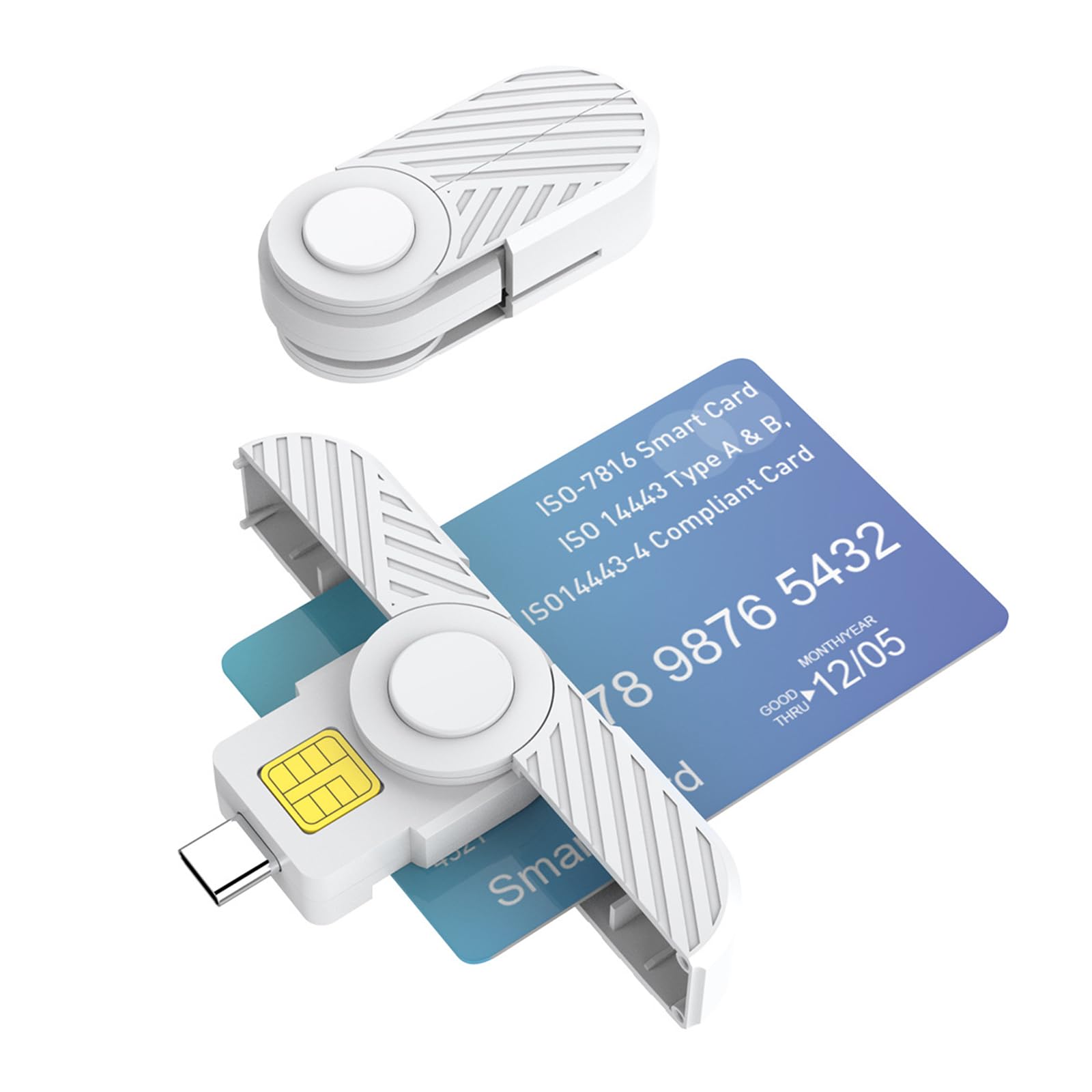 Zeizafa USB C Card Reader - Foldable Multi-Card Reader for Laptops & Phones - Supports SD, Micro SD, SIM & Chip Cards - Perfect for Travel, Office & Data Transfer