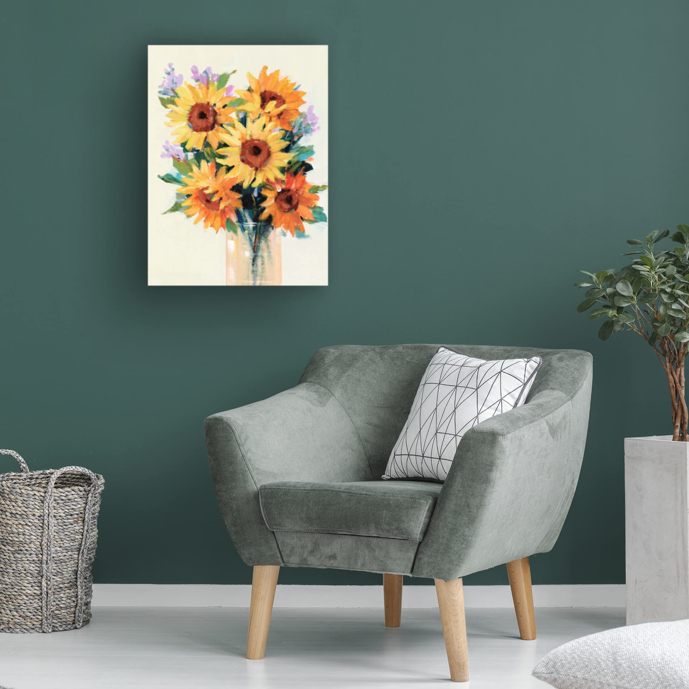 Trademark Fine Art 'Fresh Cut Flowers II' Canvas Wall Art by Tim O'Toole - Vibrant Floral Painting for Living Room, Bedroom & Office Decor