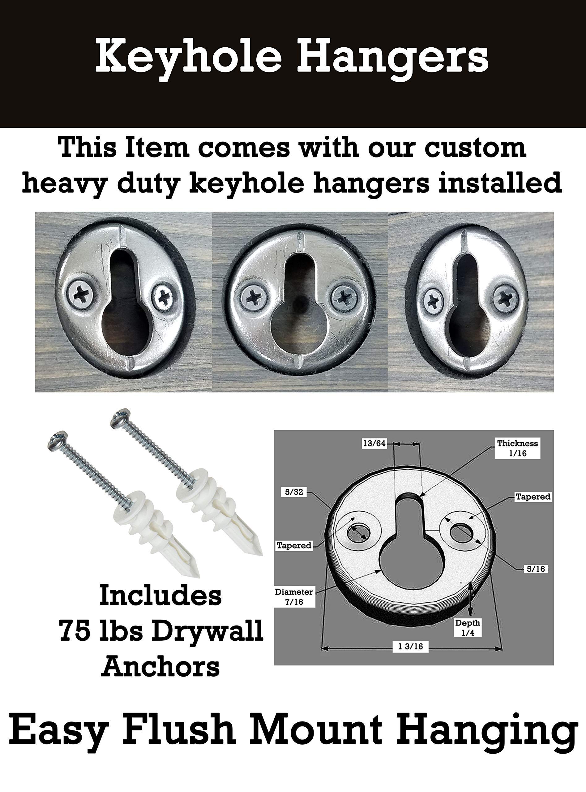 Pike Wall Hooks - 20 Stain Colors | Key Holder & Organizer | Coat, Leash & Purse Hooks | Wall Mount Key Rack in Classic Gray | Perfect for Entryway, Mudroom & Home Organization