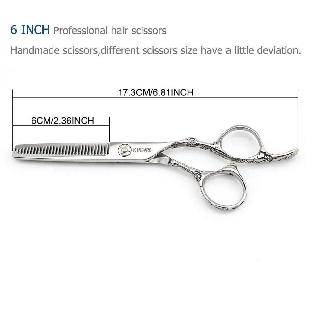 Professional 440C Hair Cutting Scissors 7 Inch & Thinning Shears 6 Inch - Sharp Stainless Steel Barber Scissors for Salon, Styling, and Home Haircuts