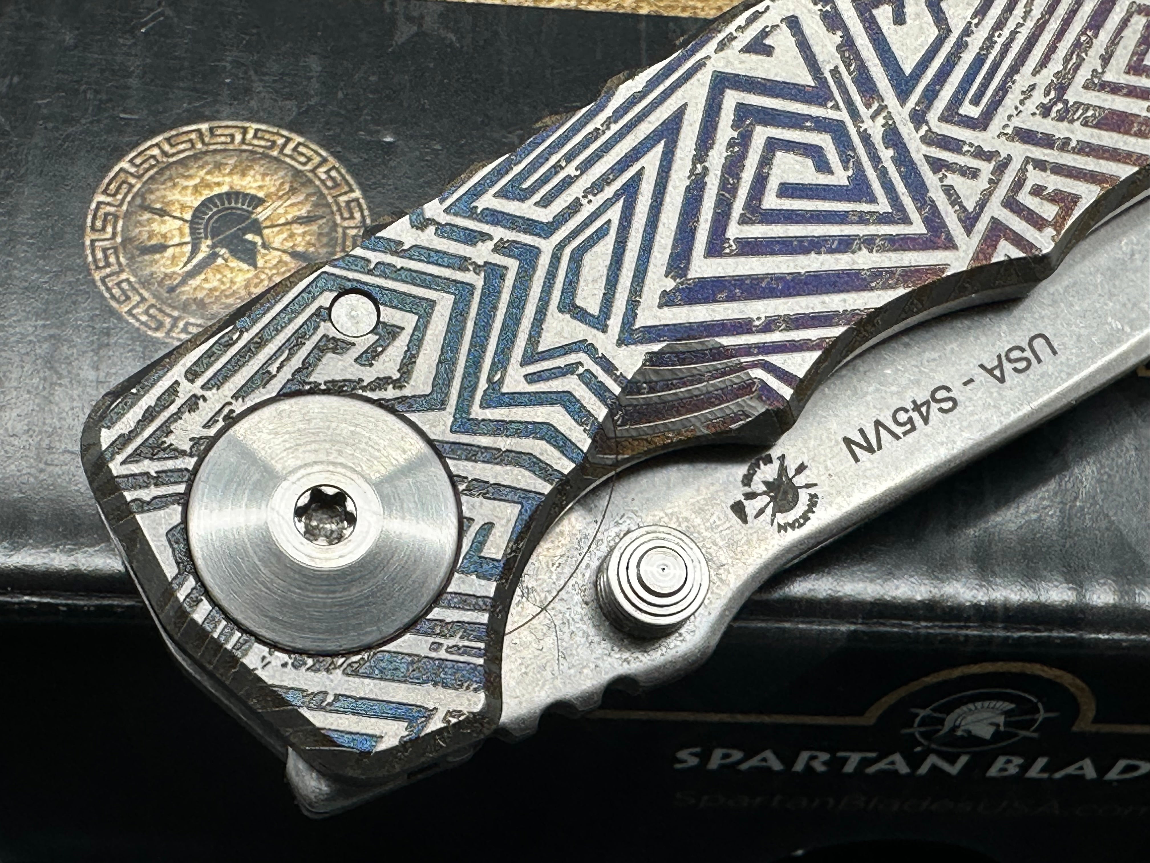 Spartan Harsey Folder 4 - Premium Tactical Folding Knife with Durable Titanium Handle - Perfect for Outdoor Camping, Survival Gear & Everyday Carry (EDC)