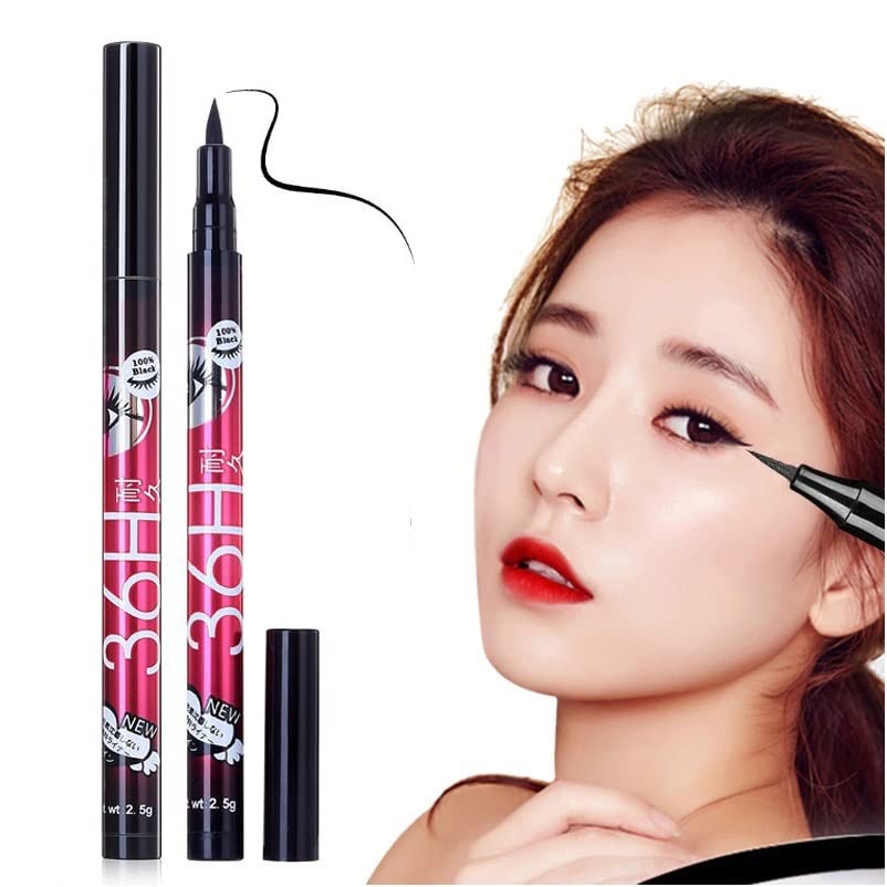 Wiffy 36H Precision Liquid Waterproof Eyeliner Pen - Long Lasting Smudge Proof Eye Liner for Waterline & Winged Looks | Perfect for Daily Makeup, Parties & Special Occasions