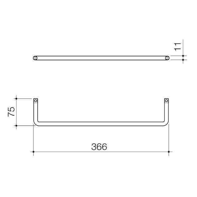 Caroma Urbane II Universal Chrome Towel Rail - Bathroom & Kitchen Towel Holder for Modern Homes