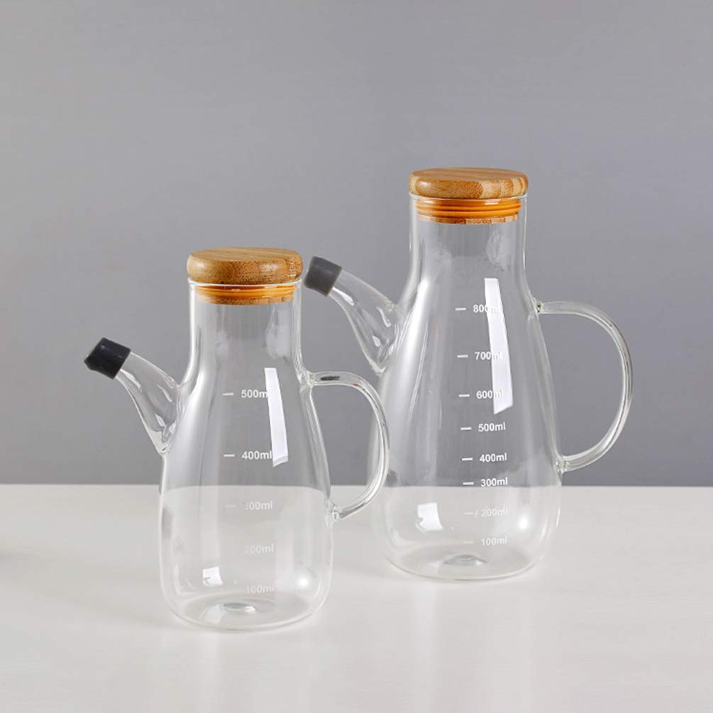 DOITOOL High Borosilicate Glass Oil Dispenser Bottle - Premium Kitchen Oil & Vinegar Cruet with Drip-Free Spout - Perfect for Cooking, Salad Dressing & Baking