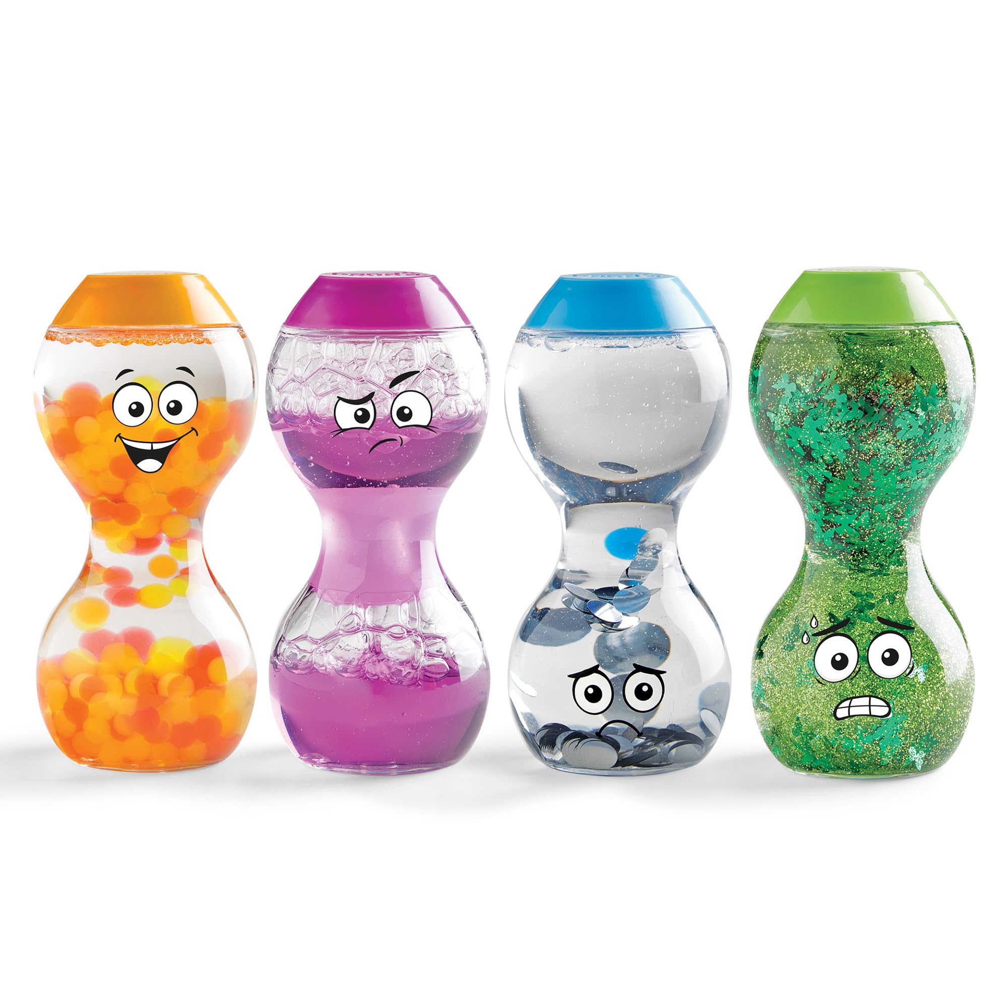 hand2mind Express Your Feelings Sensory Bottles - Emotional Learning Toys for Toddlers & Kids, Play Therapy Tools, Calm Down Corner Supplies for Classroom & Home - Social Emotional Learning Activities for Anxiety Relief & Focus