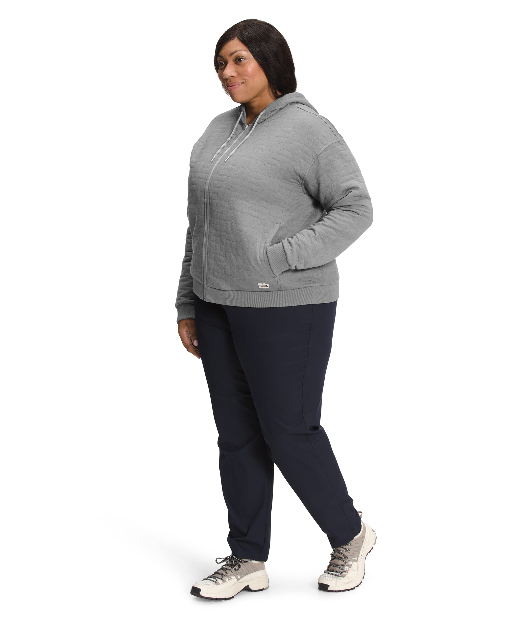 The North Face Longs Peak Quilted Full Zip Hoodie for Men & Women - Lightweight Insulated Jacket for Hiking, Camping & Outdoor Adventures