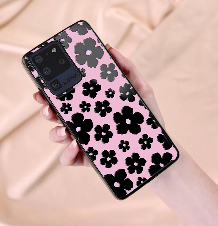 Pink Le Fleur Samsung Phone Case - Floral Design Protective Cover for Samsung Galaxy [Model] - Perfect for Everyday Use, Travel & Gift Giving