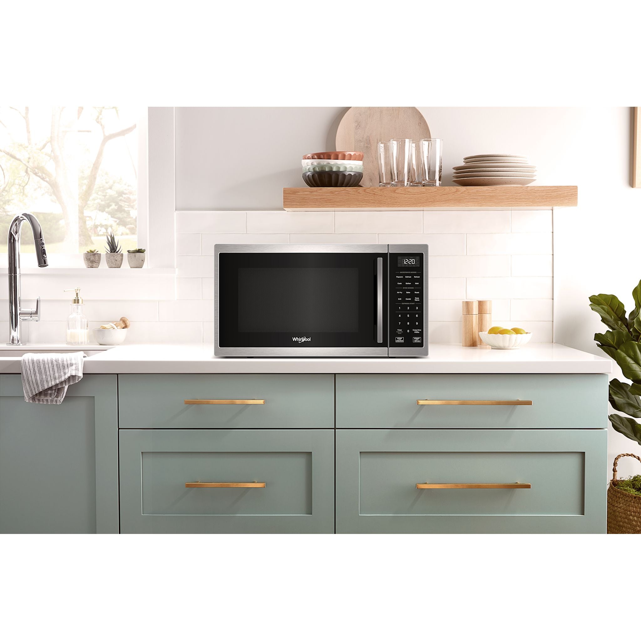 Whirlpool WMCS5522RS Stainless Steel Countertop Microwave Oven - Perfect for Small Kitchens, Dorms & Office Break Rooms