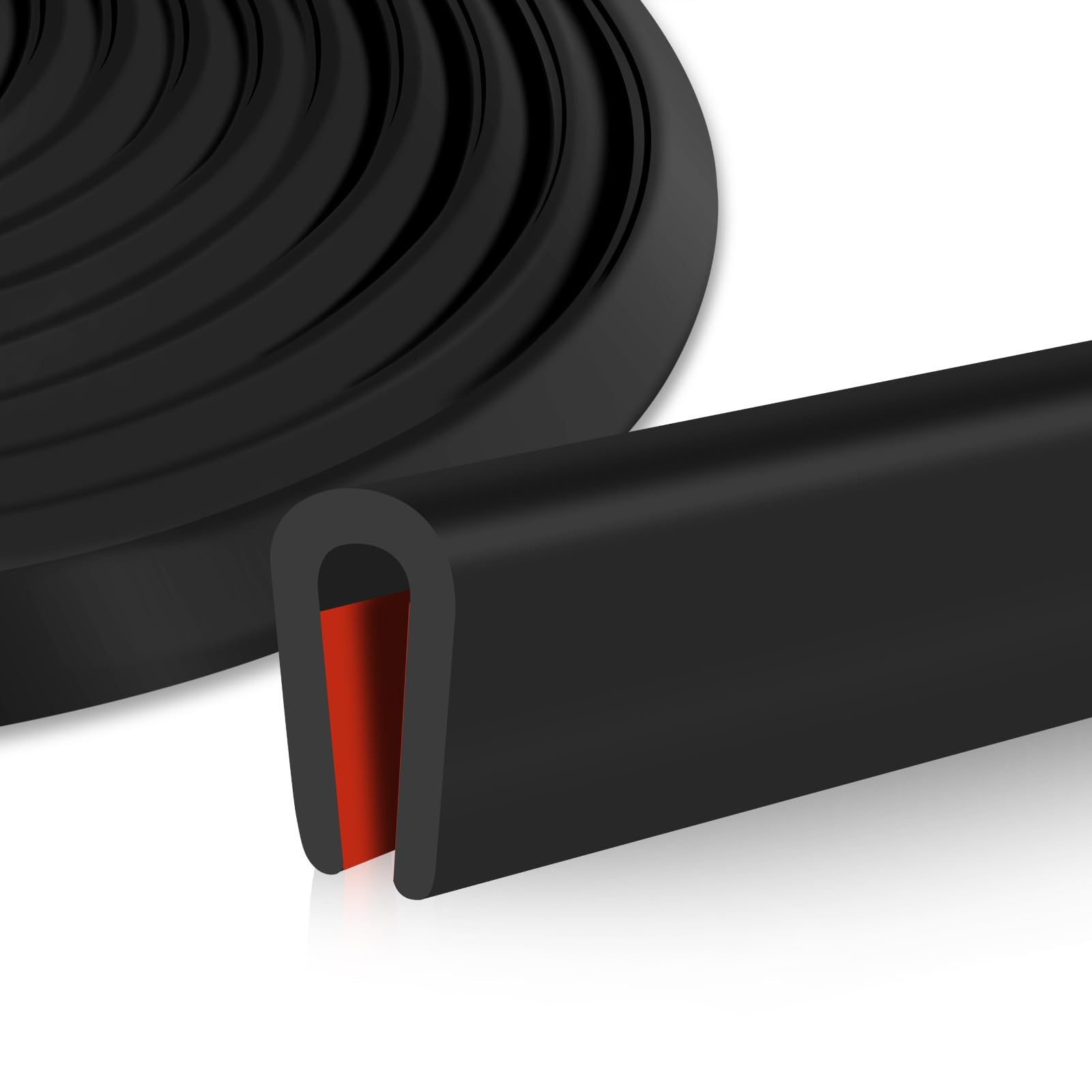 Self-Adhesive Rubber Edge Trim U Channel Seal Strip (1/8