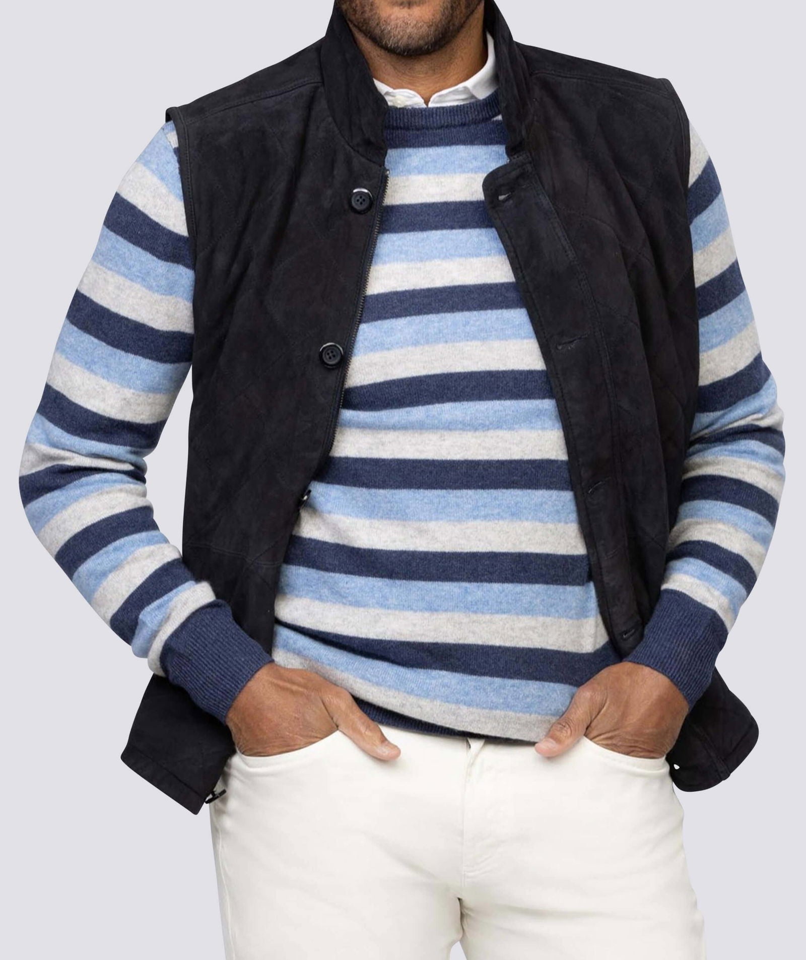 Men's Draper Suede Vest Jacket - Lightweight Casual Blazer for Fall & Winter - Perfect for Office, Date Night & Outdoor Activities