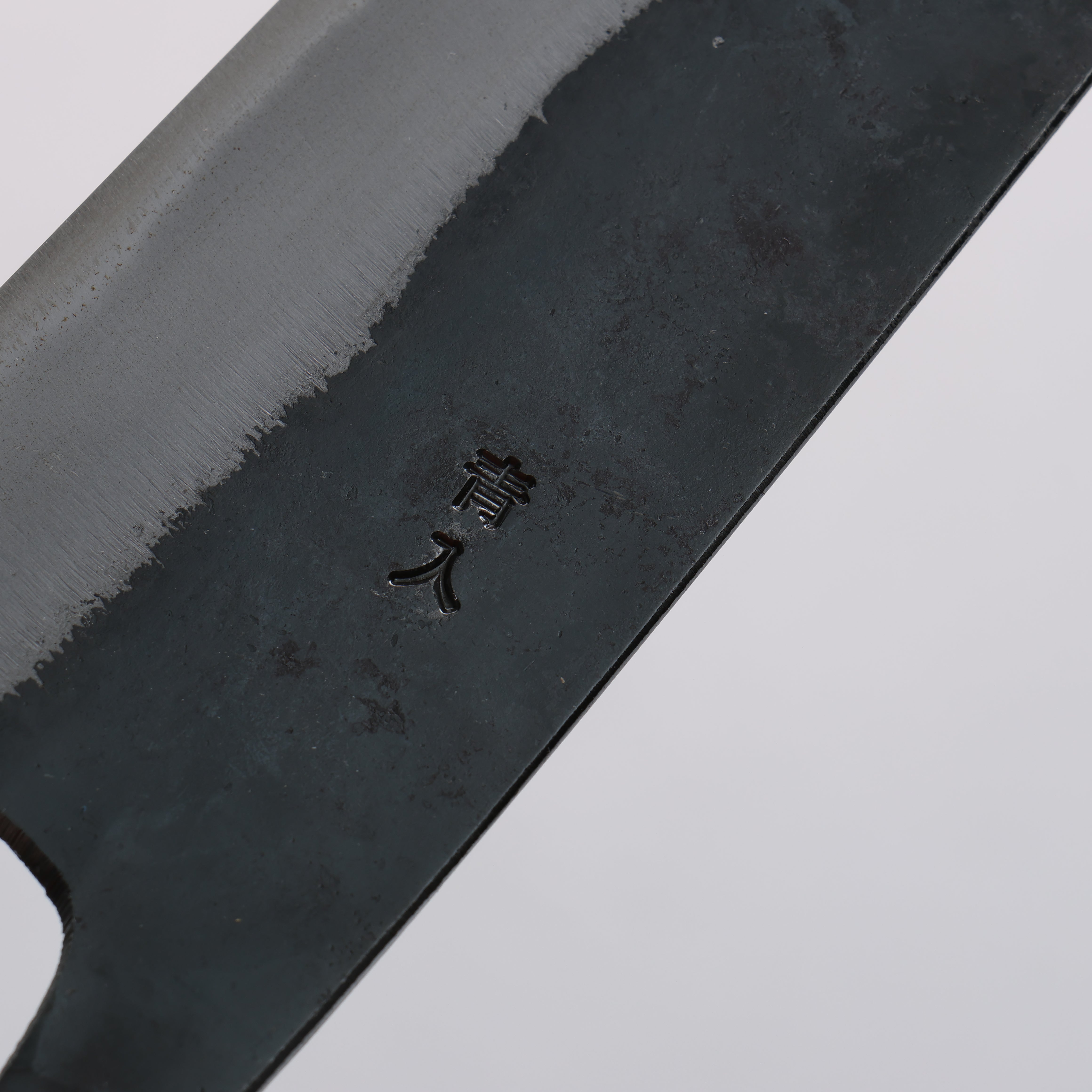 Premium Oul Blue Steel No.2 Black Finished Bunka Knife 170mm with Oak Handle - Japanese Kitchen Knife for Slicing, Dicing & Precision Cooking