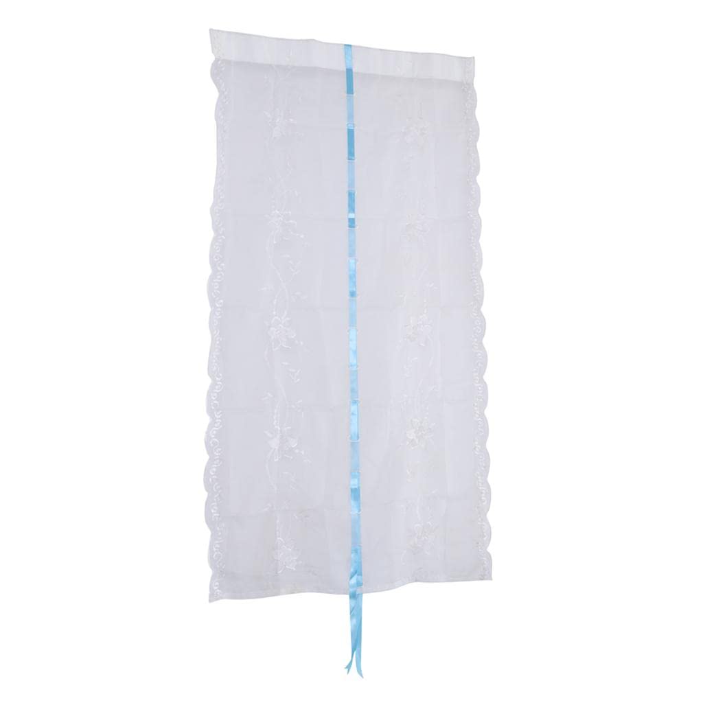 Newmind Decorative Roman Curtain with Elegant Embroidery - 4 Size Options (150x80cm) for Living Room & Bedroom Window Treatments | Blackout Window Shade for Home Decor