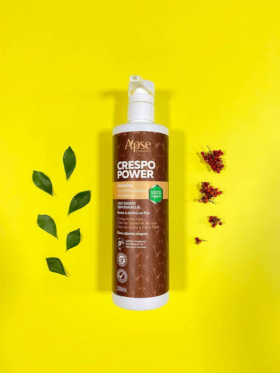 Apse Cosmetics Curly Hair Gelatin Treatment - Hydrating & Activating Gel for Defined Curls (16.9 fl oz) | Deep Conditioning for Natural, Coily & Wavy Hair | Perfect for Wash Day & Styling Routines