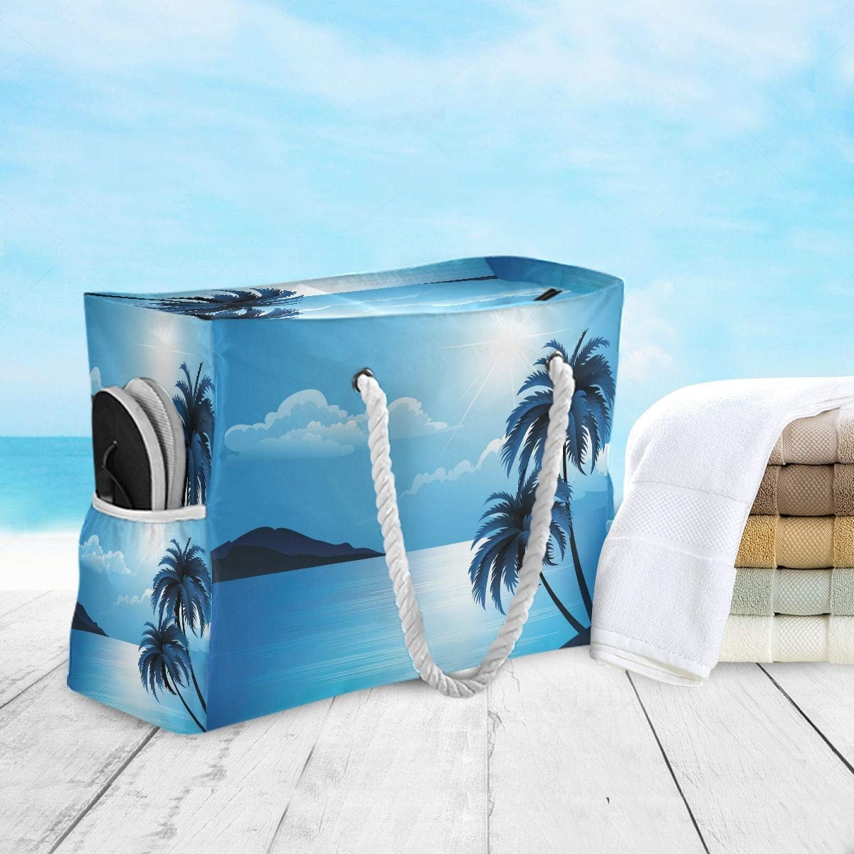 Senya Large Canvas Beach Shoulder Bag - Water Resistant Tote for Women, Gym, Travel & Daily Use | Perfect for Pool Days, Shopping & Work Commute