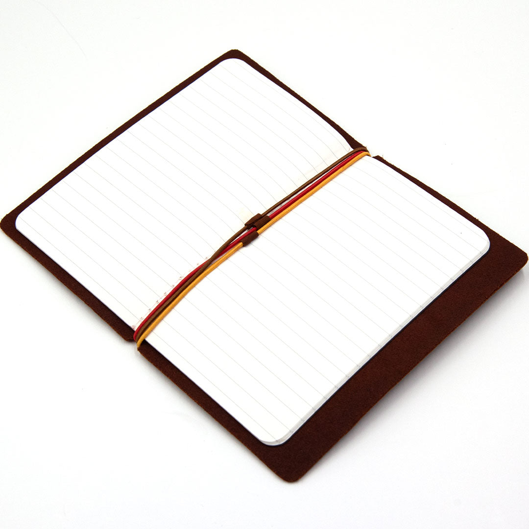 Refillable Leather Notebook with Tomoe River Paper - Ruled Endless Pocket Explorer for Journaling, Note Taking & Travel Writing