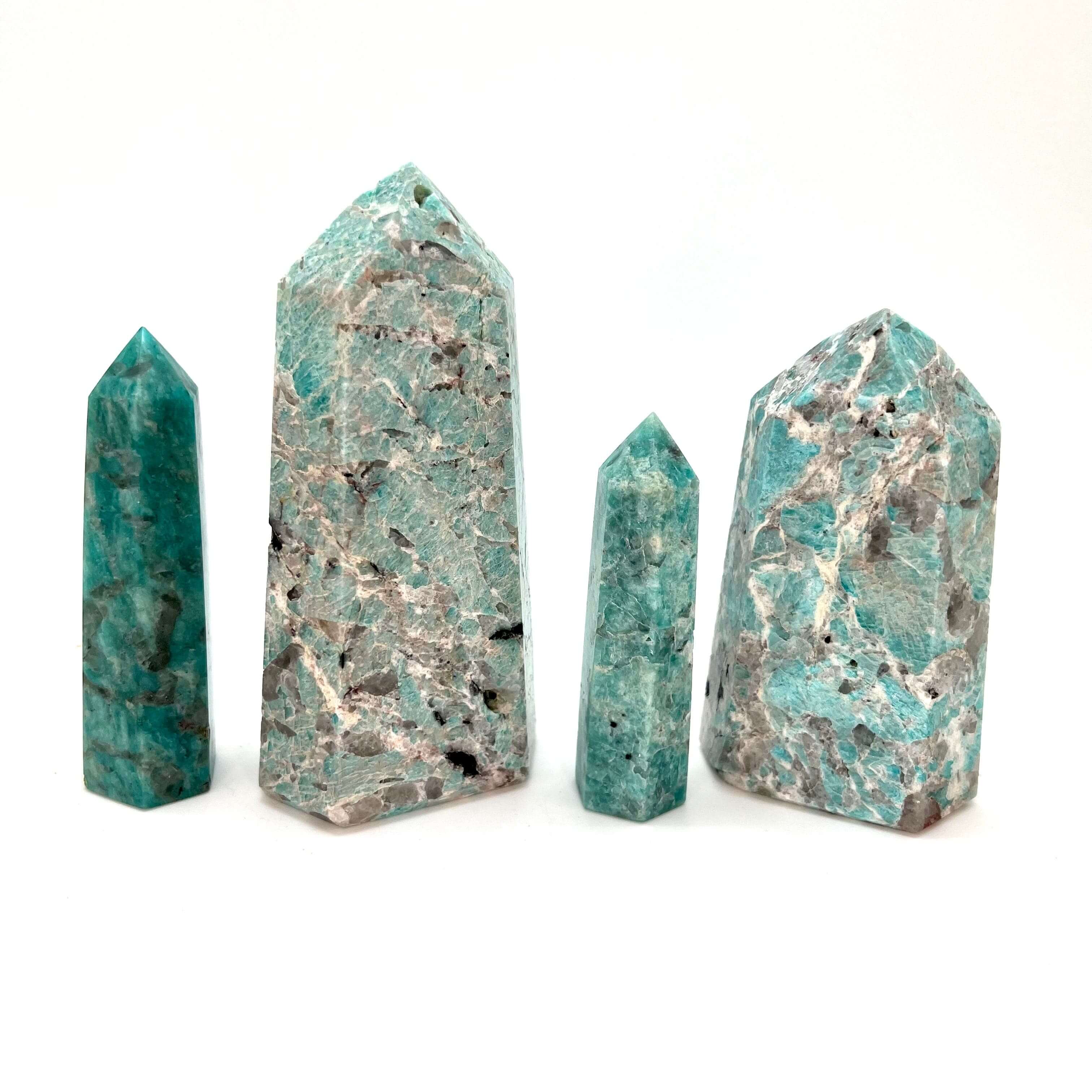 Amazonite Crystal Healing Stone - Polished Tower Point for Meditation, Reiki, and Home Decor | Natural Gemstone for Positive Energy & Spiritual Growth