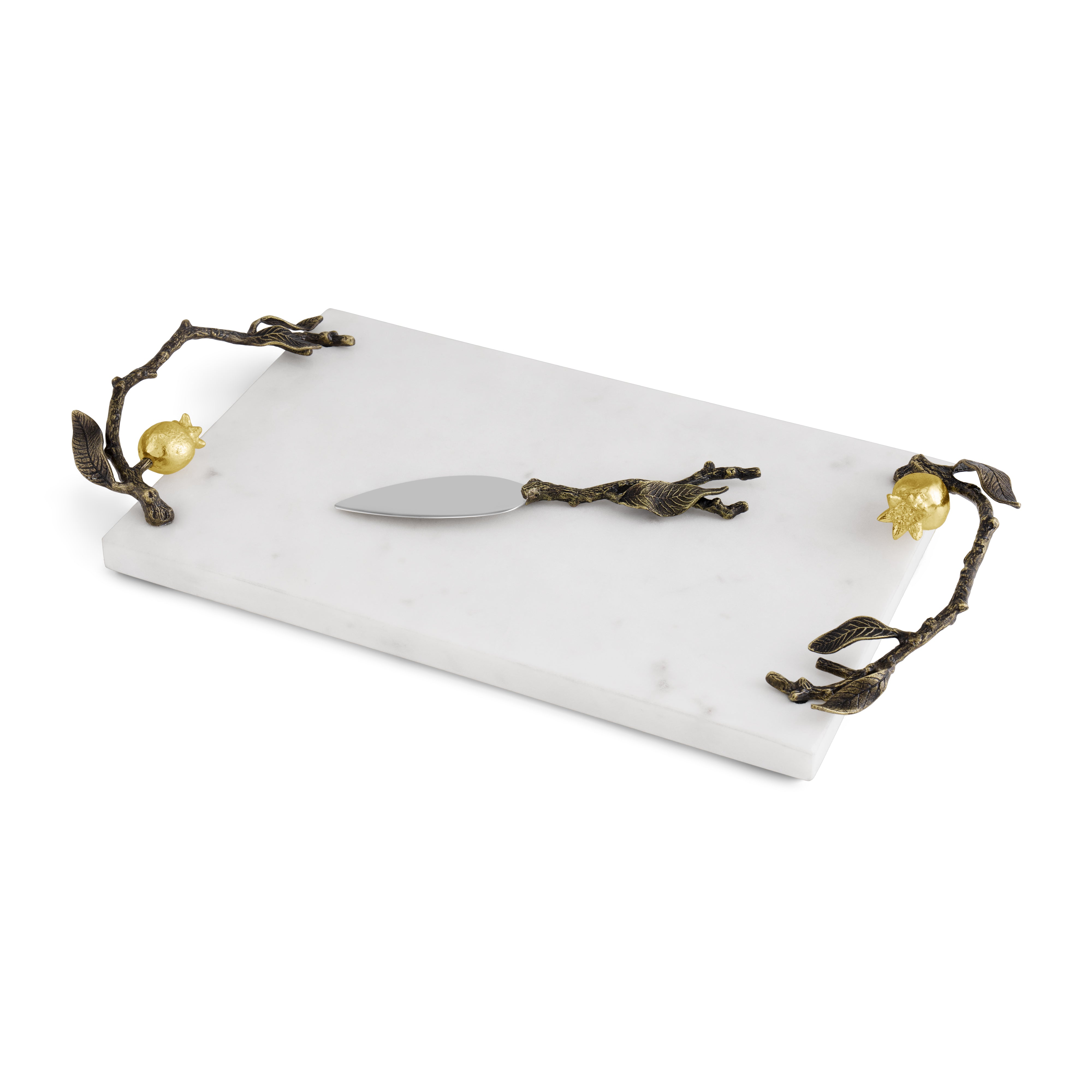Premium Pomegranate Wood Cheese Board with Knife Set - Perfect for Charcuterie, Cheese Platters & Entertaining