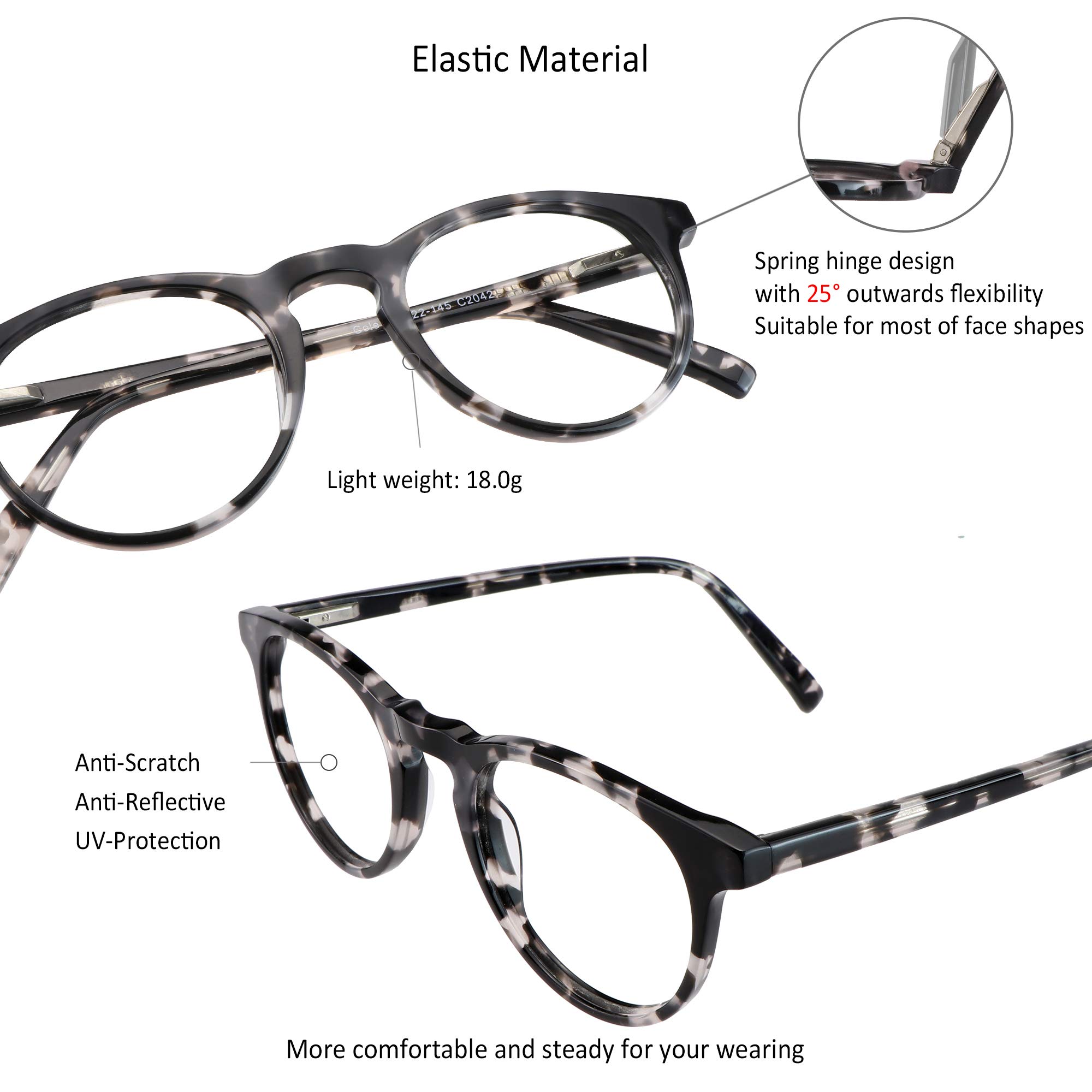 VisionGlobal Blue Light Blocking Glasses for Women & Men - Anti Eyestrain Computer Reading Glasses with Anti Glare - Perfect for Office Work, Gaming & Screen Time
