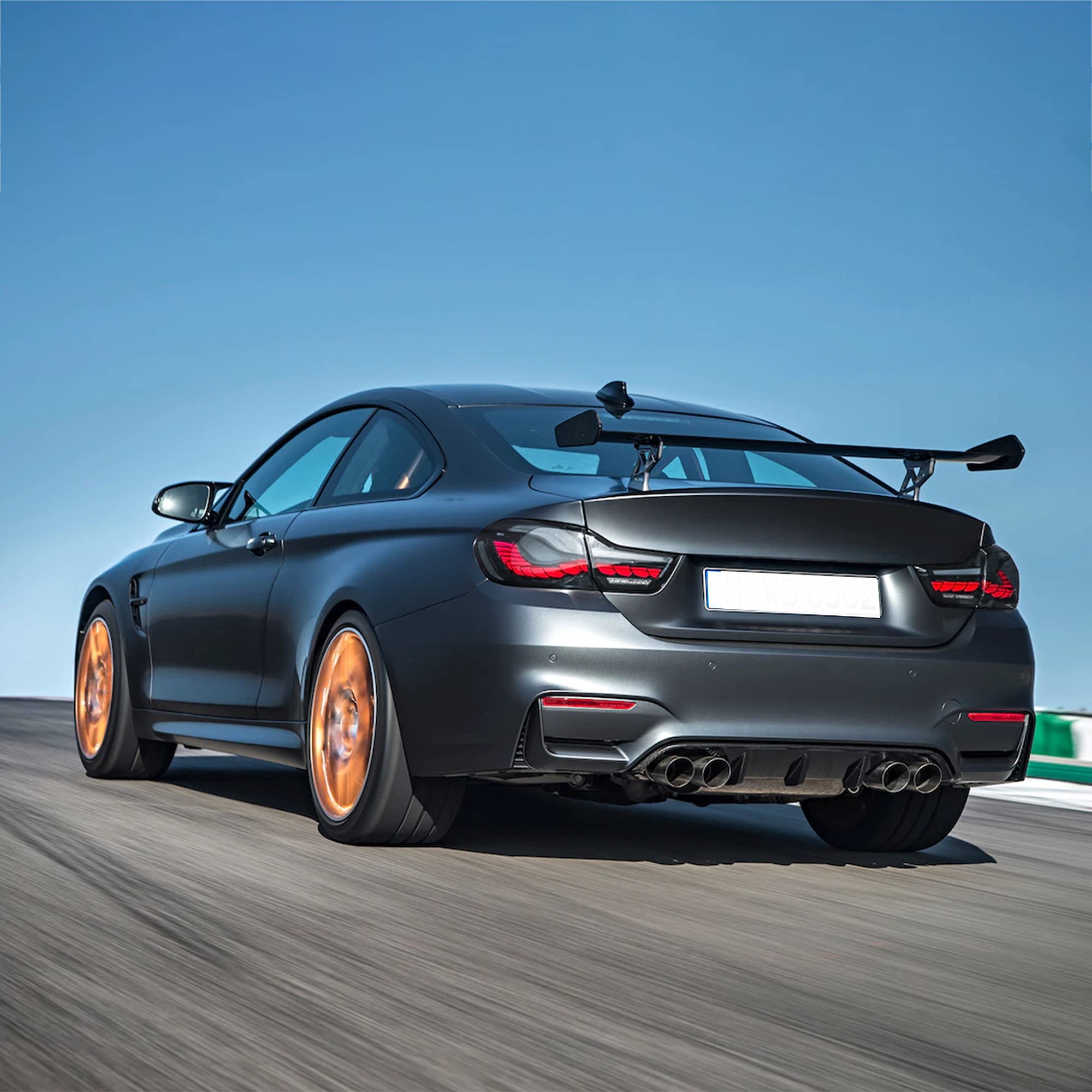 VLAND OLED 4 Series Smoked Tail Lights for BMW M4 GTS F32 F33 F82 F36 F83 (2014-2020) - Dynamic Dragon Scales Running Light - Sedan/Coupe/Convertible Upgrade - Enhance Night Driving Safety & Style