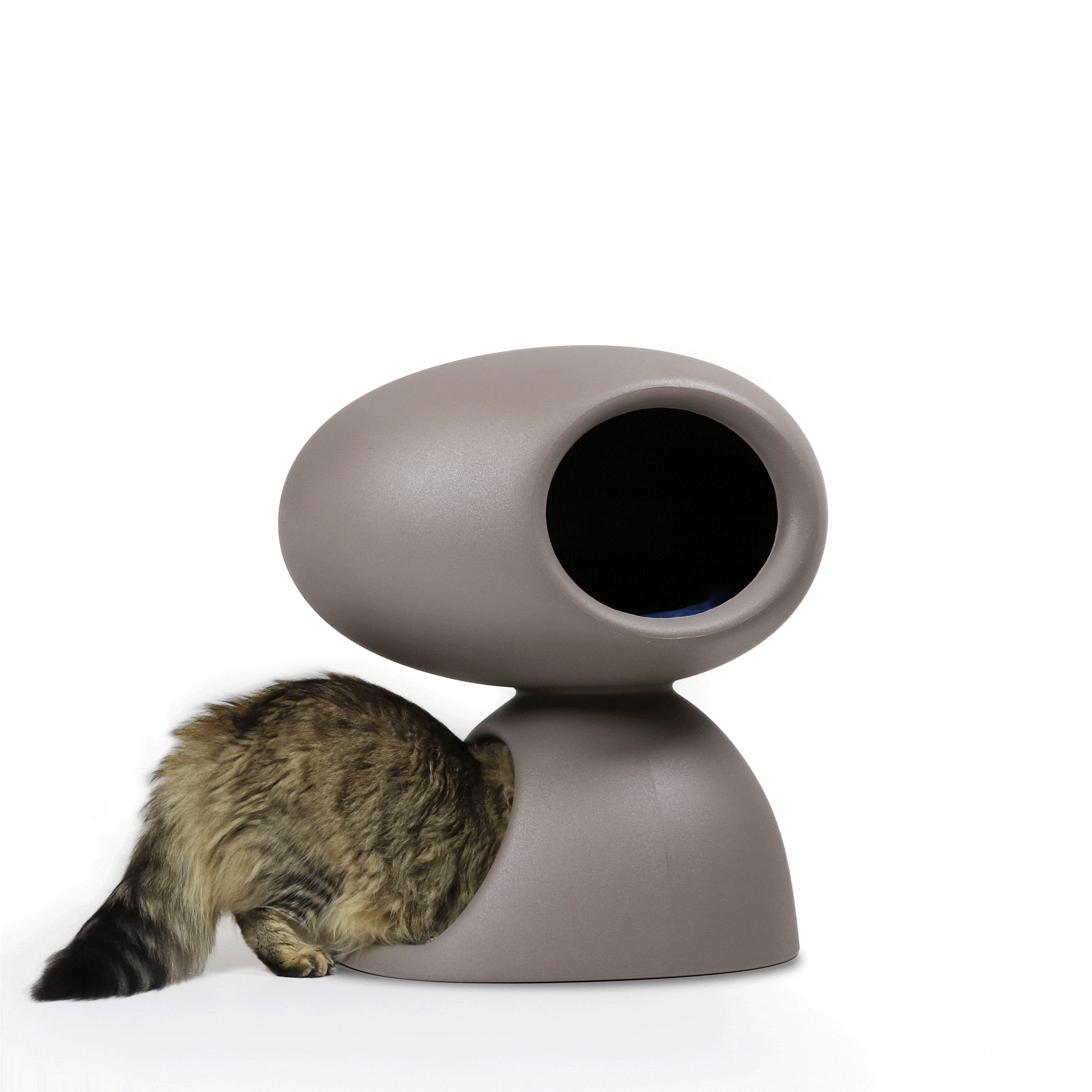 Qeeboo Cozy Cat Cave Bed - Soft & Warm Pet House for Indoor Cats - Perfect for Napping, Sleeping & Relaxing in Home or Office