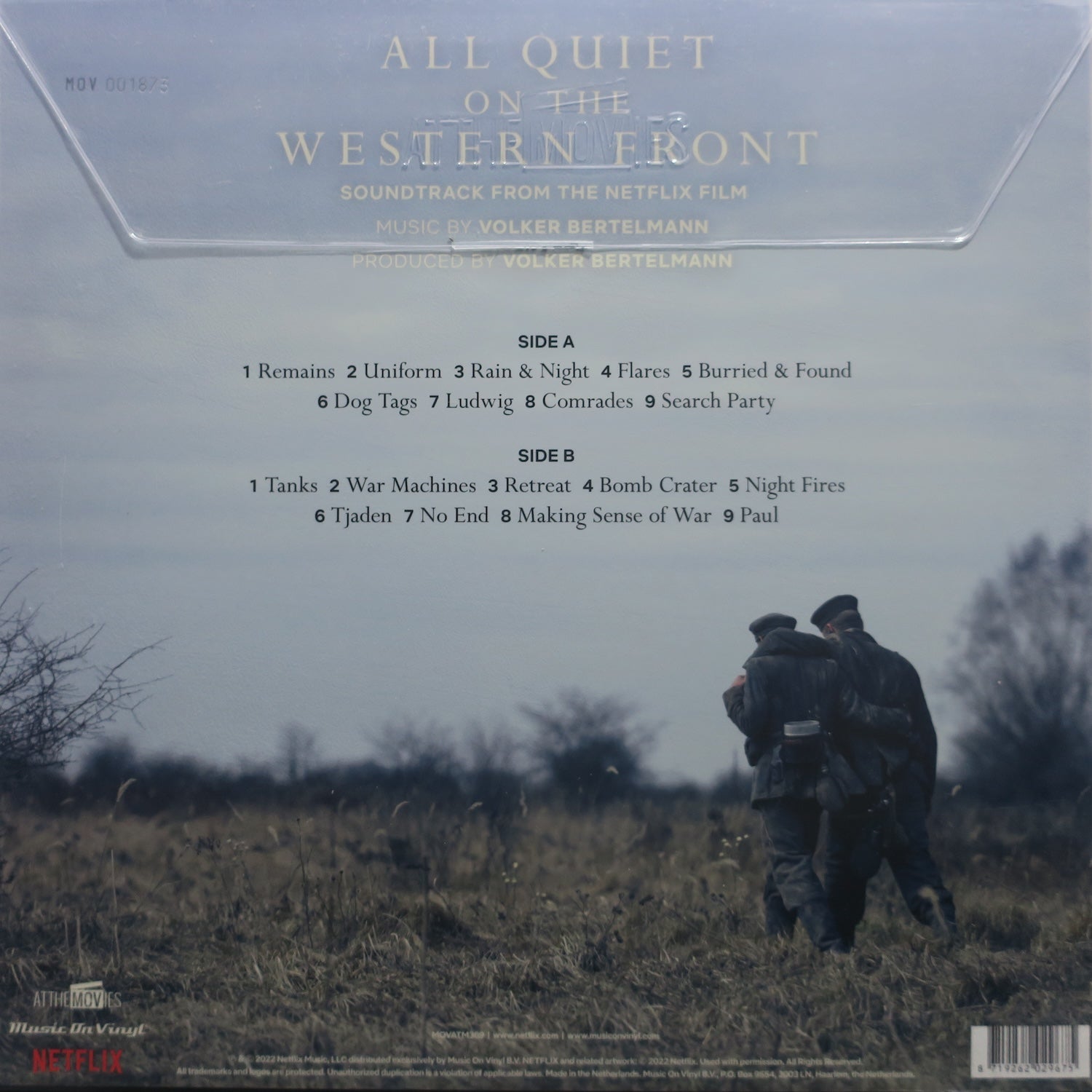 ALL QUIET ON THE WESTERN FRONT Original Motion Picture Soundtrack - Limited Edition 180g Smoke Colored Vinyl LP - Perfect for Movie Night & Vinyl Collectors