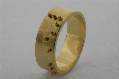 Braille Ring for Women - Gold Plated Peace Symbol Ring - Elegant Jewelry Gift for Her - Perfect for Everyday Wear, Special Occasions & Gift Giving