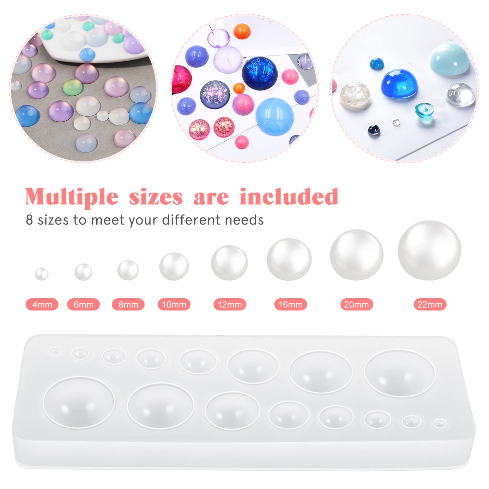 Premium Round Silicone Resin Molds for Jewelry Making - DIY Epoxy Keychain & Pendant Molds with Mirror Polish Finish - Perfect for Handmade Resin Art, Home Decor & Craft Projects