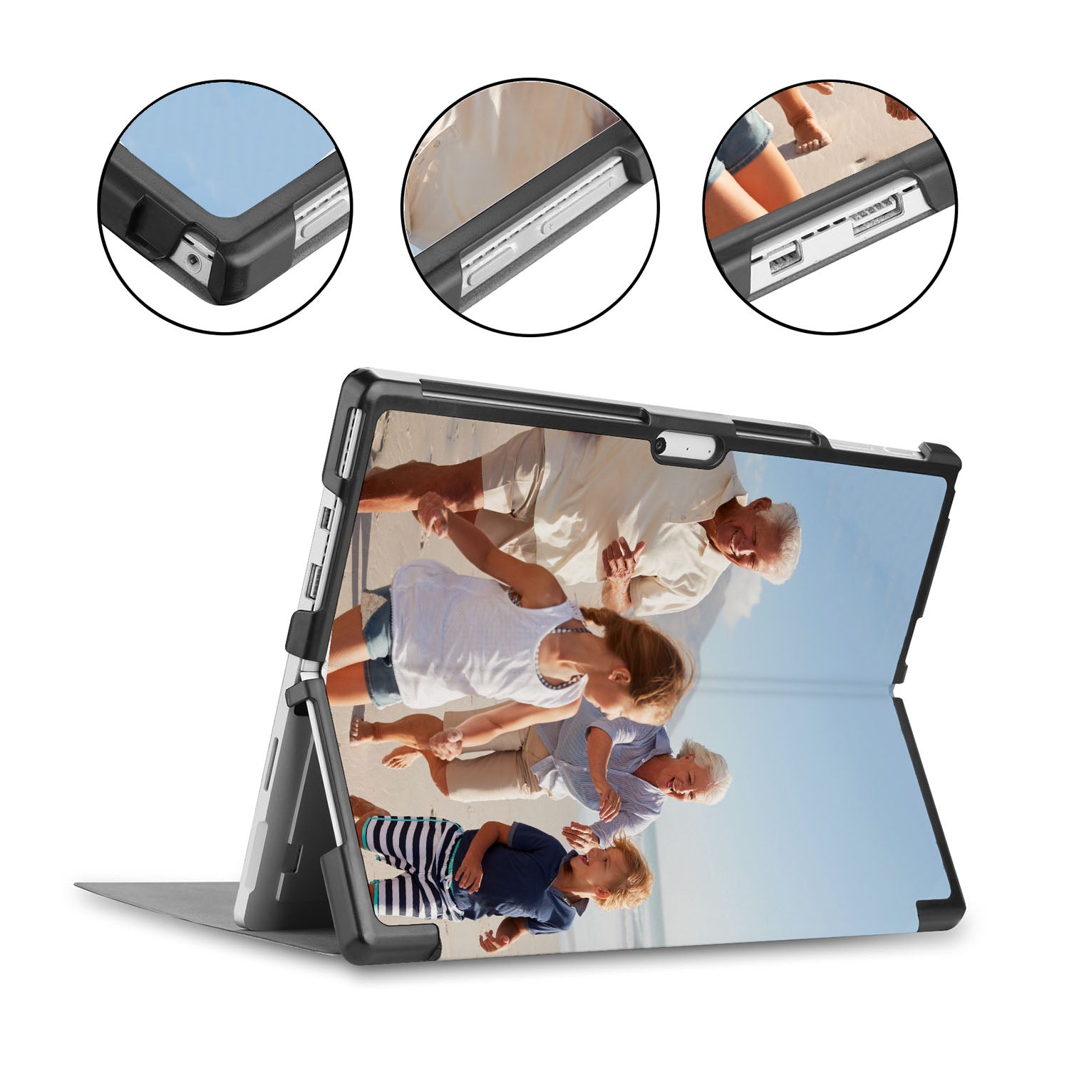 Premium Microsoft Surface Pro Case - Durable Protective Cover with Built-in Stand for Surface Pro 7/6/5/4/3 - Perfect for Work, Travel & School Use