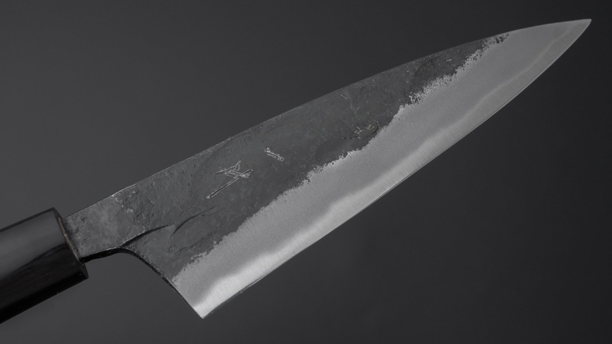 Hitohira Tosa Kurouchi Blue #2 Double Bevel Deba Knife 120mm - Japanese Chef Knife with Ho Wood Handle - Perfect for Sushi, Fish Filleting & Asian Cuisine Preparation
