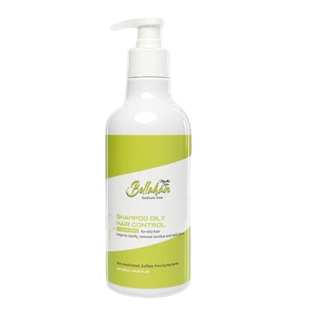 BellaHair Deep Cleanse Detox Shampoo for Oily Hair - Intensive Oil Control & Scalp Revitalizer with Essential Oils | Purifying Hair Care for Greasy Hair & Scalp | 12 oz | Perfect for Daily Use & Post-Workout Refresh