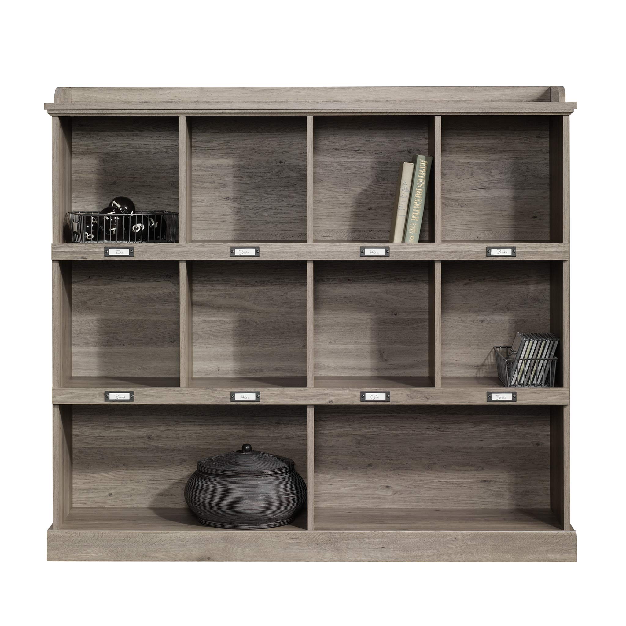 Sauder Barrister Lane Cubby Bookcase - Stylish Cube Storage Organizer for Home & Office - Modern Bookshelf with Multiple Compartments - Perfect for Living Room, Bedroom, or Study Organization