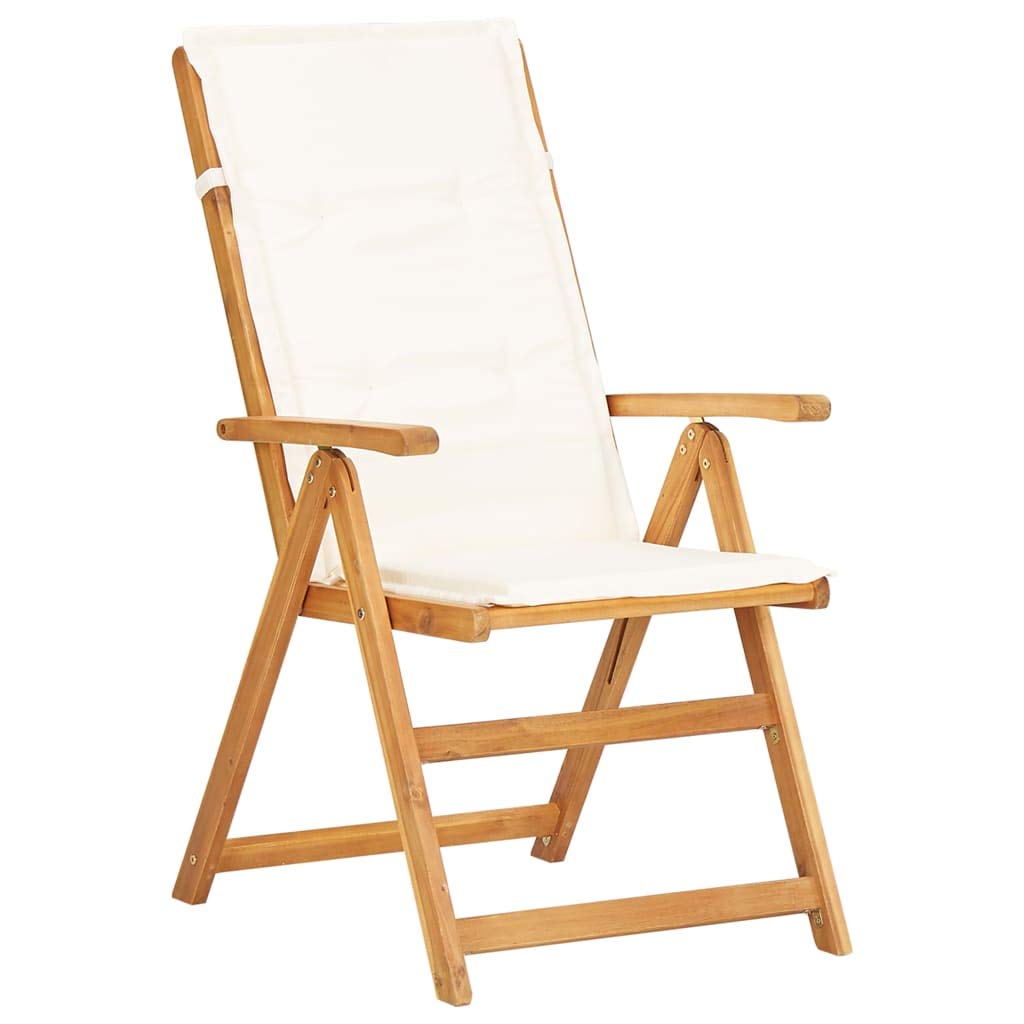 2 Pack Reclining Garden Chairs with Armrests - Solid Acacia Wood Outdoor Lounge Chairs for Backyard, Patio, Poolside & Lawn Relaxation